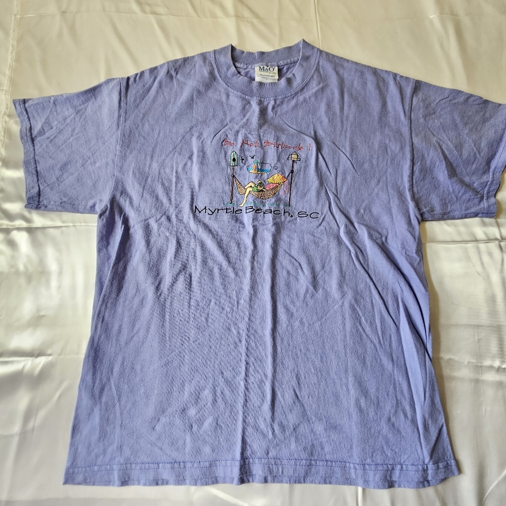 Vintage Myrtle Beach South Carolina Tee Shirt Size Large Made in USA Embroidered
